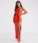 Celia Formal Cutout High Slit Column Dress